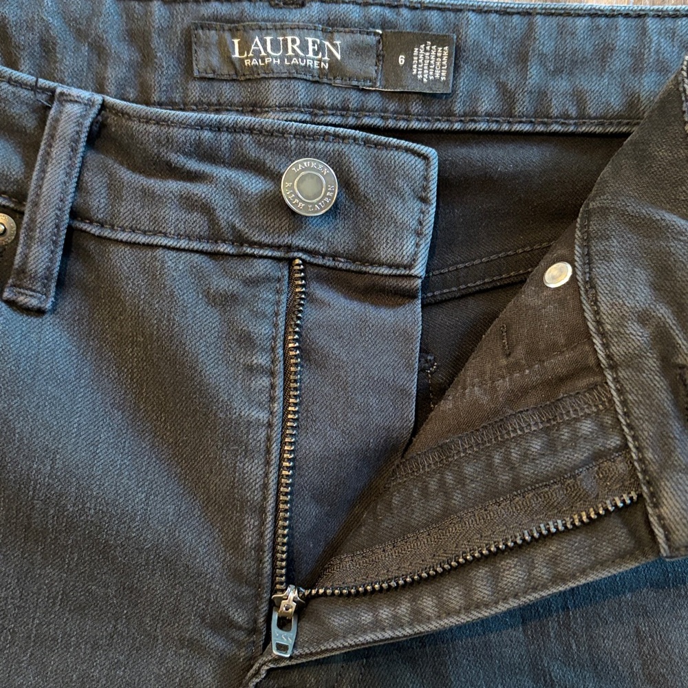 Ralph Lauren Black Label Womens Straight Leg Jeans Size 6 Black Denim Classic - Picture 5 of 10